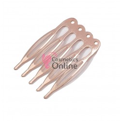 Pieptene din metal BT025 Rose Gold pentru decor par sau Voal de Mireasa - Mic